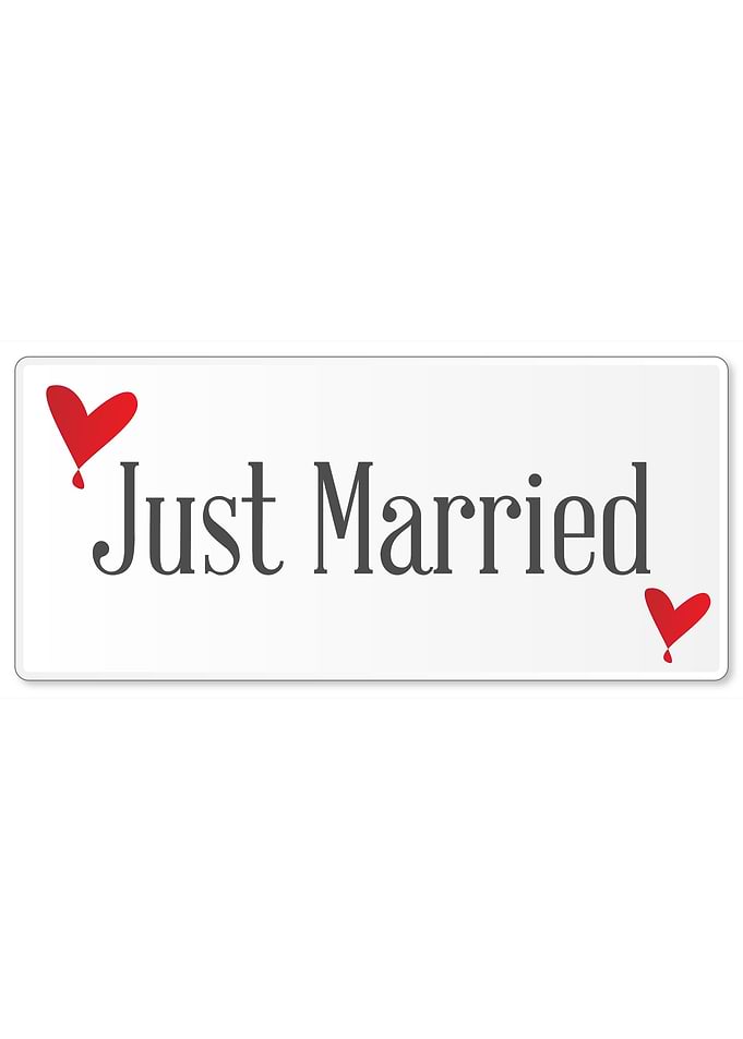 Just Married Plaque