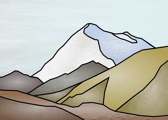 Distant Snowy Peak