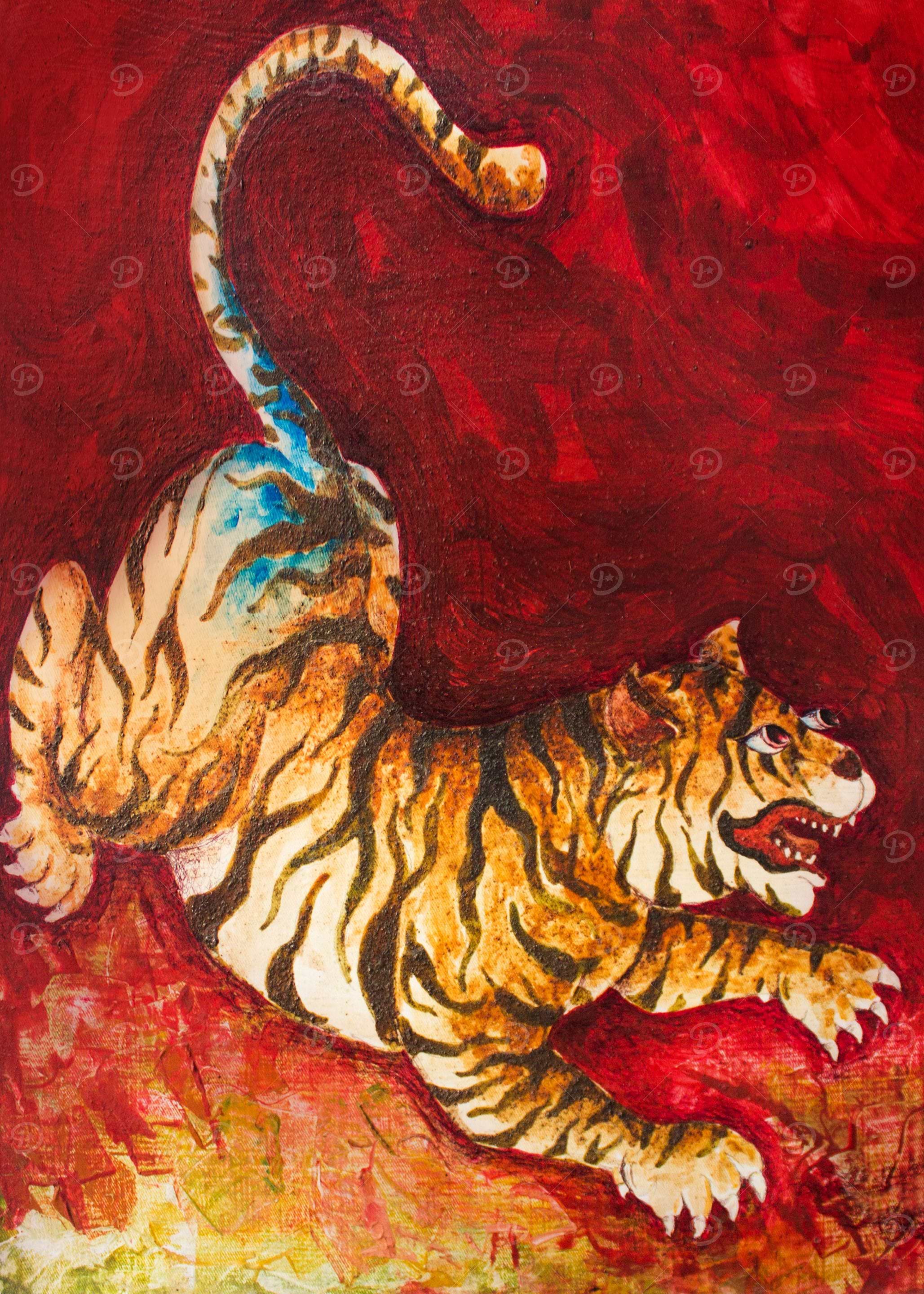 Expression of a tiger
