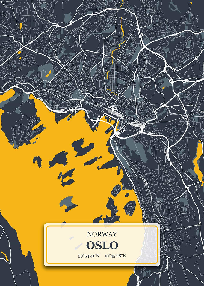 Oslo Norway City Map