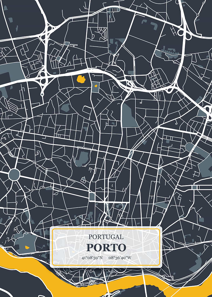 Porto Portugal City Map