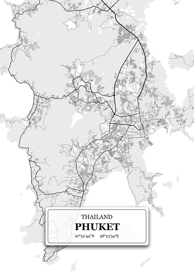 Phuket Thailand City Map