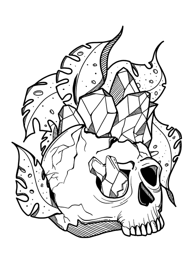 Skull Art 1 Inked