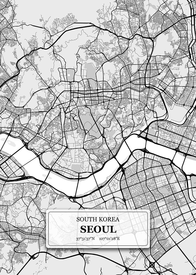Seoul South Korea City Map