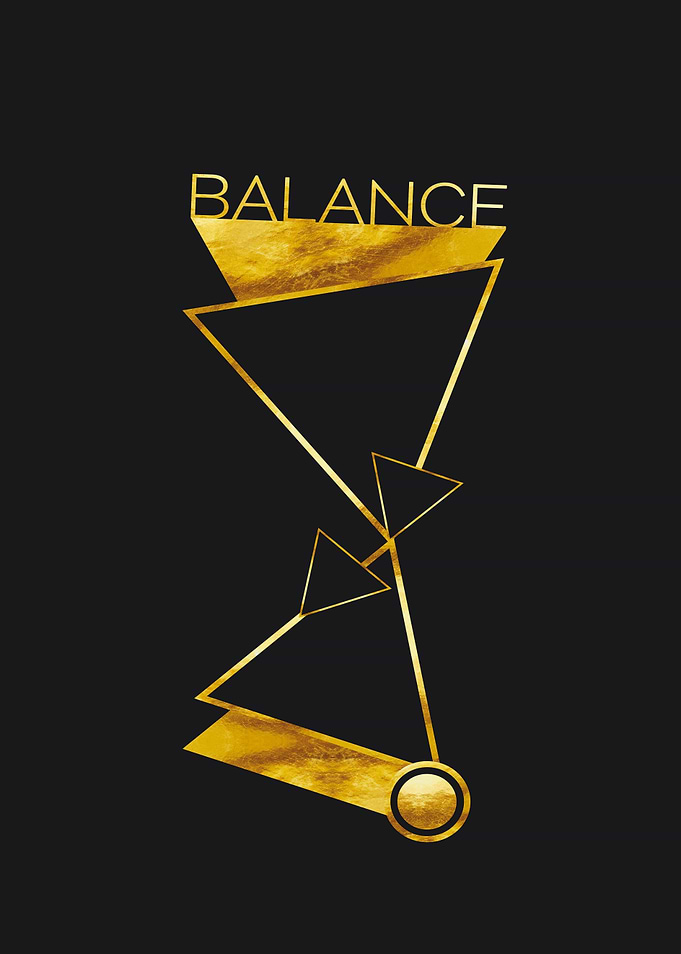 Black Abstract No 1 gold