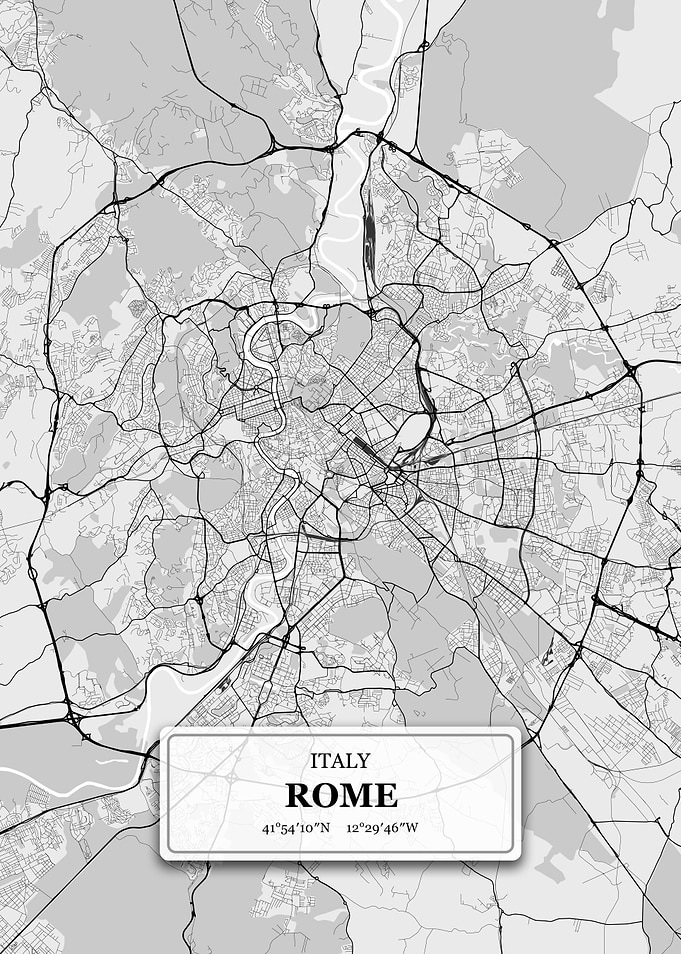 Rome Italy City Map