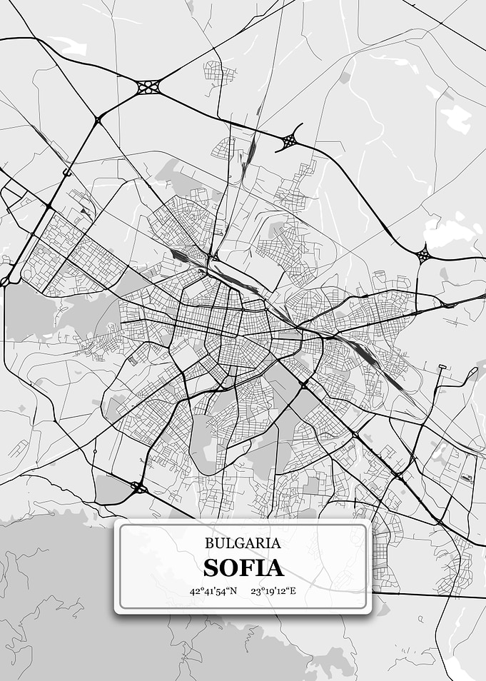 Sofia Bulgaria City Map