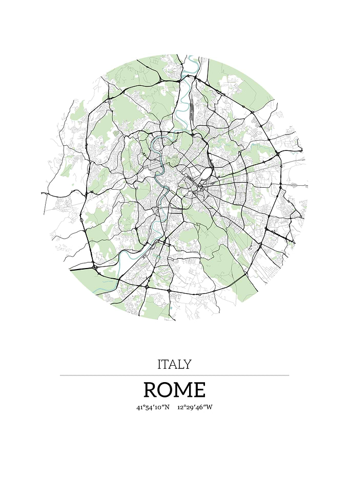 Rome Italy City Map