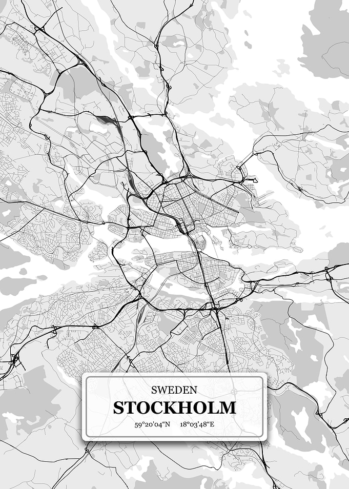 Stockholm Sweden City Map