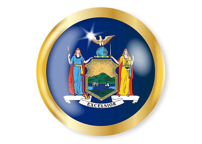 New York Flag Button