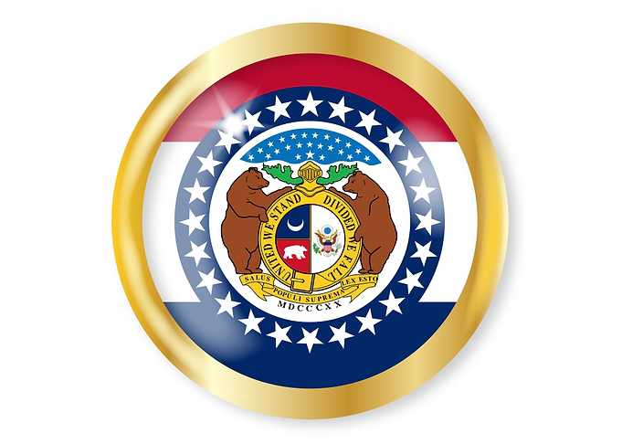 Missouri Flag Button