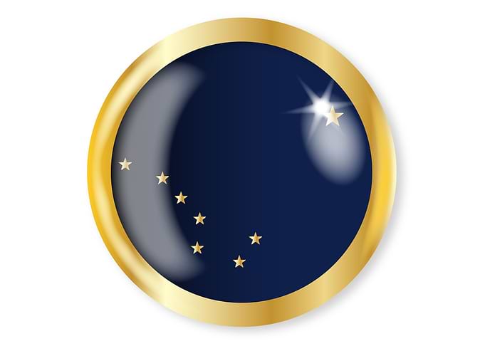 Alaska Flag Button