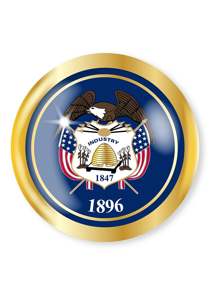 Utah Flag Button