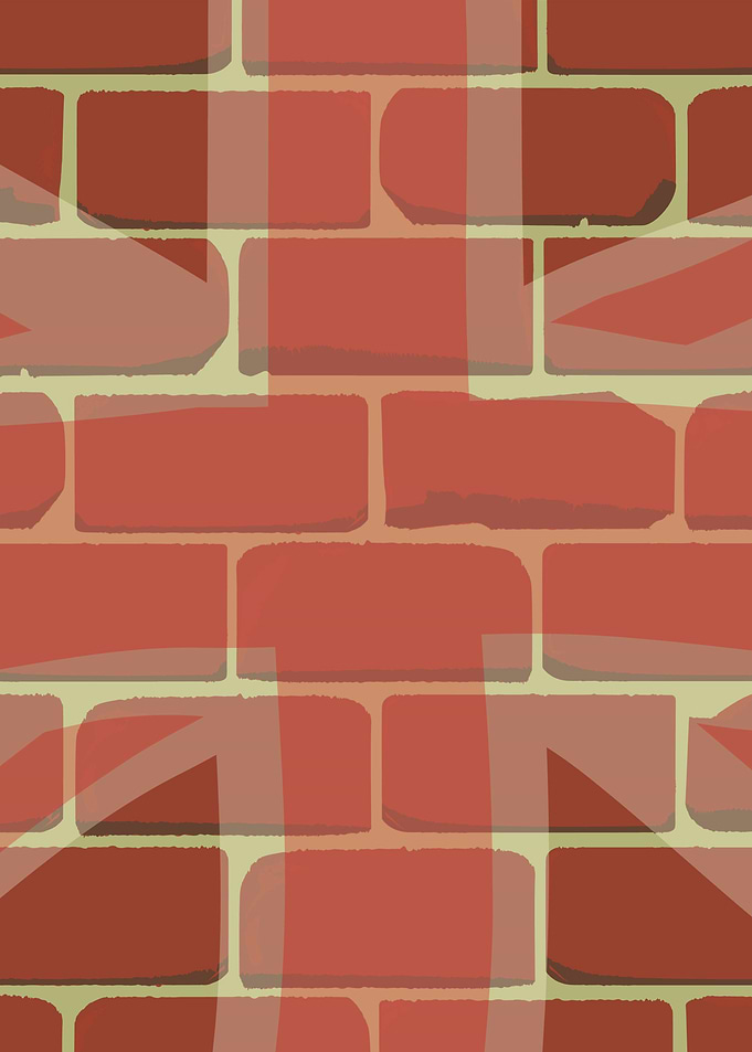 Union Jack Sprayed on Wall