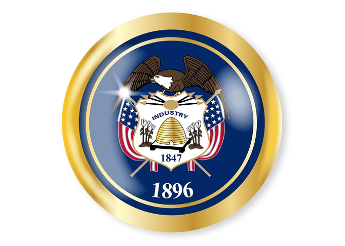 Utah Flag Button