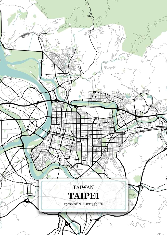 Taipei Taiwan City Map