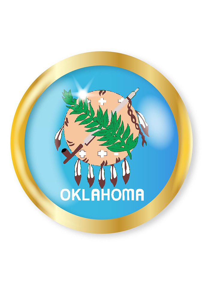 Oklahoma Flag Button