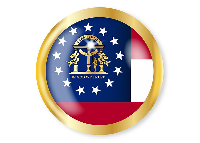 Georgia Flag Button