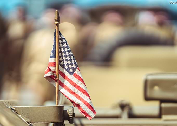 World War US flag