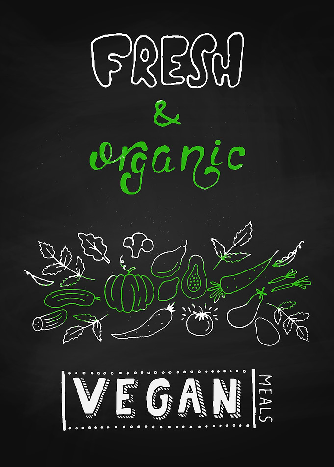 Vegan blackboard