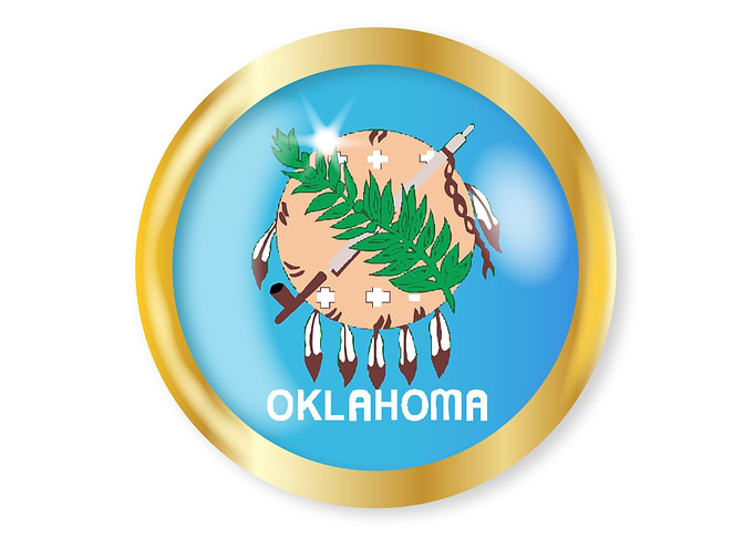 Oklahoma Flag Button