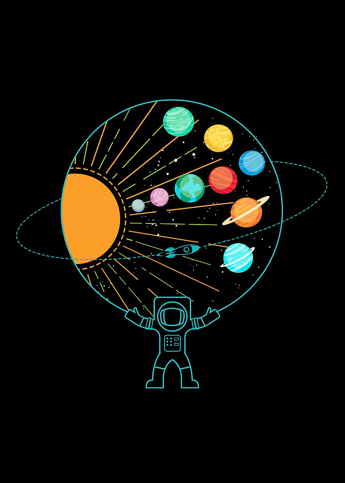 Astronaut planet