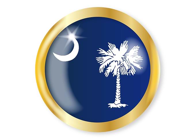 South Carolina Flag Button