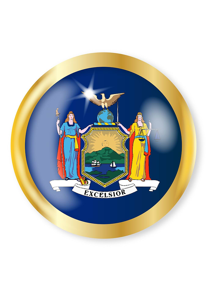New York Flag Button