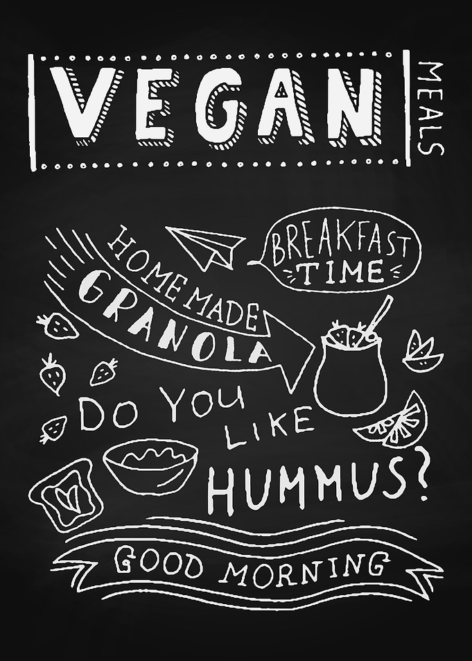Vegan blackboard