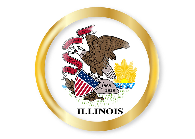 Illinois Flag Button