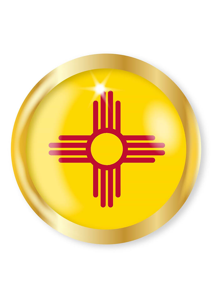 New Mexico Flag Button
