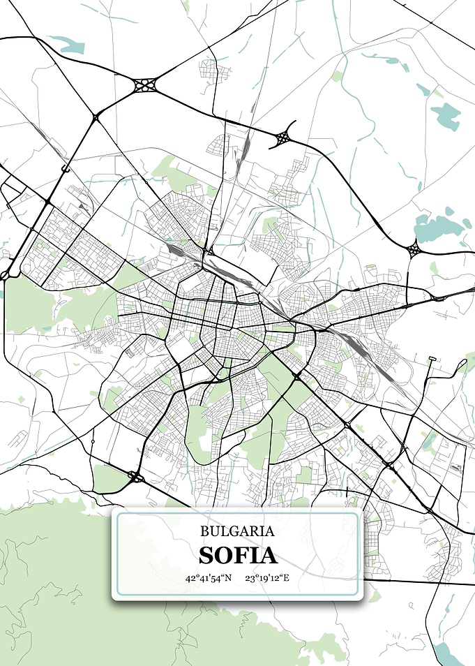 Sofia Bulgaria City Map