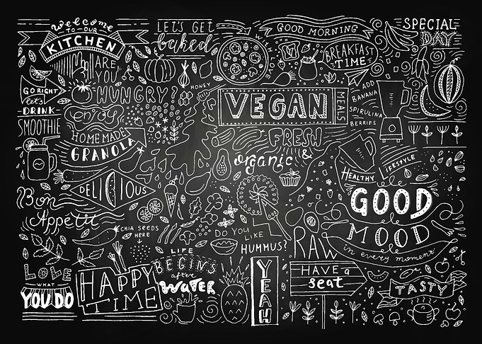 Vegan blackboard