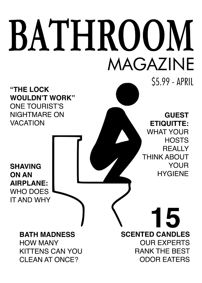 BATHROOM MAGAZINE Funny