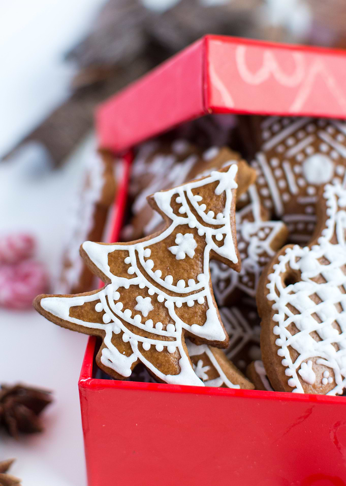 Xmas Gingerbreads Box Tree