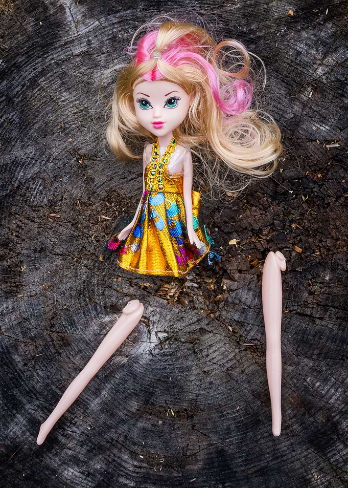 Disabled abandoned doll