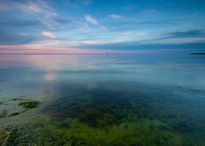 Calm evening by the sea