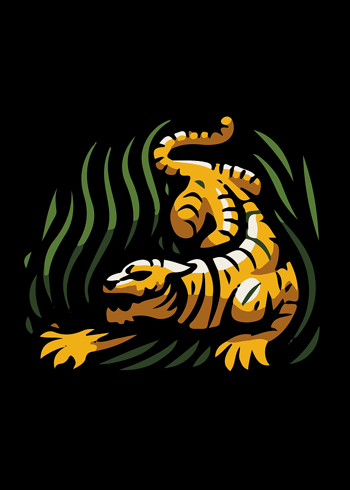 tiger vector art poster