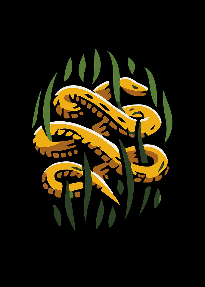 snake vector art poster