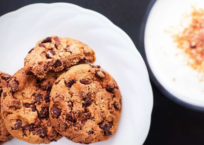 Chocolate chip cookie milk