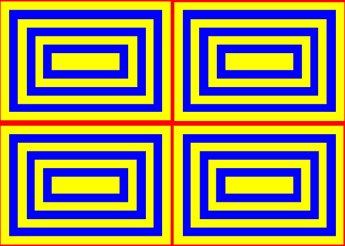 Four Blue Rectangles