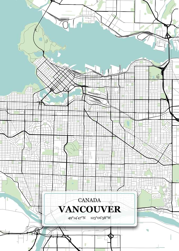 Vancouver Canada City Map
