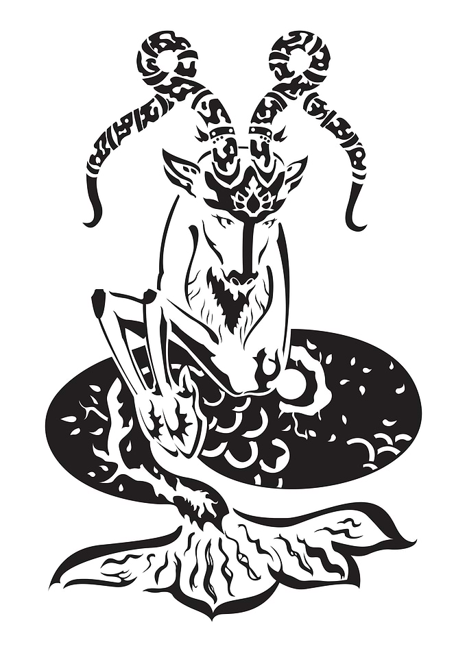 Capricorn tattoo style