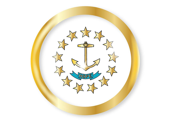 Rhode Island Flag Button
