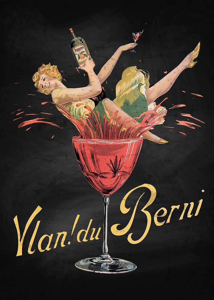 Wine retro poster