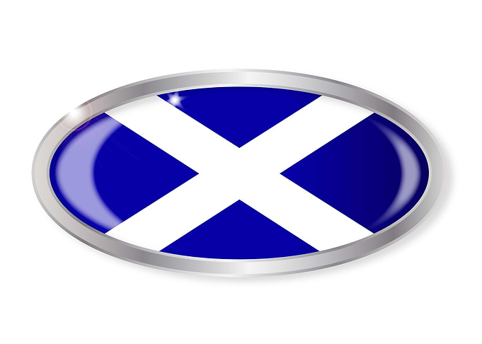 Scotland Flag Oval Button