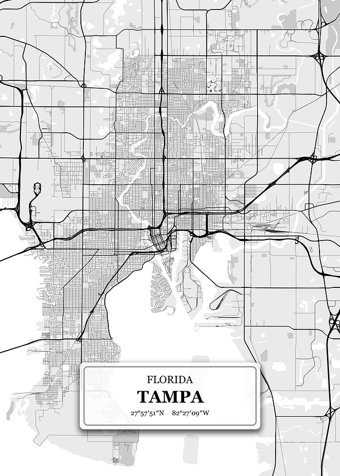 Tampa Florida City Map