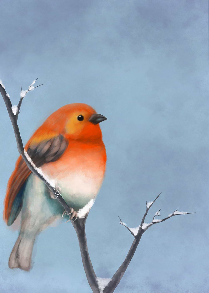 Bird on tree