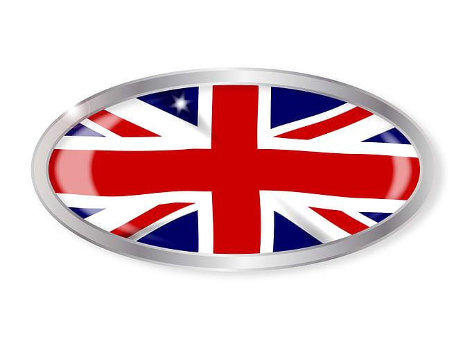 Union Jack Oval Button