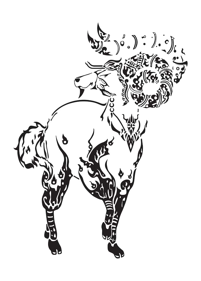 Aries tattoo style